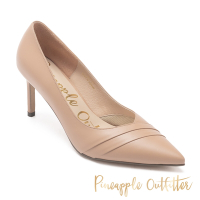 Pineapple Outfitter-GRETEL 舒適羊皮尖頭高跟鞋-粉藕色