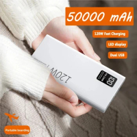 120W Power Bank 50000mAh Sufficient Capacity Super Fast Charging Portable Powerbank For iPhone Huawei Samsung External Battery