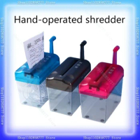 A6 Mini Hand Shredder Paper Strip Cross Cut Machine Desktop Micro Manual Crank File Small Cutter Machine Document Tool Office