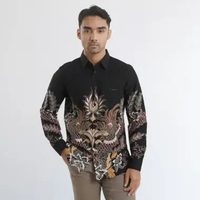 Platini Kemeja Batik Pria Lengan Panjang Katun 36119 BLACK S