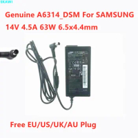 Genuine A6314_DSM 14V 4.5A 63W A6314-DSM AC Adapter For SAMSUNG S22A350B S27B350F SVD5614V AD-6314T MONITOR Power Supply Charger