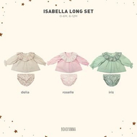 BOHOPANNA - ISABELLA LONG SET - SETELAN BAYI 6-12M ROSELLE