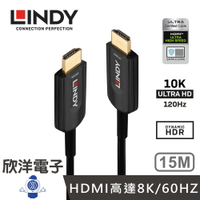 【領券折200】※ 欣洋電子 ※ LINDY林帝 HDMI 2.1 10K/120HZ 光電混合線(38381) 15M