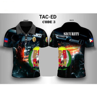 Jersey Security Full Printing Polo Shirts for Men 3D Full Sublimation Uniform