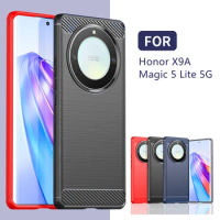 For Honor X9A Case Cover Huawei Honor X9A Capas New Shockproof Phone Bumper Silicone Back Soft TPU Carbon Fiber Funda Honor X9A