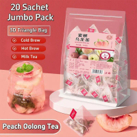 [Newly 2025] [Local Delivery] COD Peach Oolong Tea Bag 20 Sachet Jumbo Pack 3D Triangle Bag Segar un