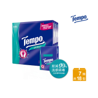 【TEMPO】4層加厚紙手帕 迷你袖珍包(抗菌倍護/18包裝)