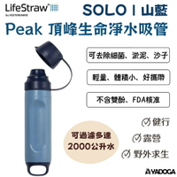 【野道家】LifeStraw Peak 頂峰生命淨水吸管 SOLO｜山藍 濾水、登山、健行、急難、野外