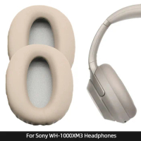 For Sony WH-1000XM3 Earpads Cushions Replacement Earpads Soft Protein Leather Noise Cancellation Foam Ear Cushions Headphone