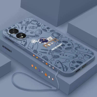 Casing OPPO A60 Sarung Telefon OPPO A60 / A58, Ilustrasi Angkasawan Planet Kartun, Bahan Silikon, TK
