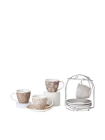 ชุดแก้วกาแฟ NEWBONE LEGACY ขนาด 220 มล. จำนวน 4 ใบ สีเทา
