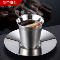 [台灣公司貨 可開發票]304不銹鋼咖啡杯 歐式小奢華網紅ins風雙層隔熱防燙杯子茶杯酒杯