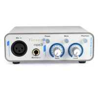 Tinsea mpa3 Professional audio interface microphone amplifier sound card reverberation karaoke with 48V phantom power supply