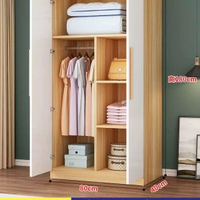 衣櫃家用臥室現代簡約木質收納衣櫥經濟型木衣櫃出租房用簡易