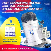 AC compressor for SsangYong Actyon 2.0L 2.3L 2005-2010 Kyron 2.0L 2.7L 2012 DF17 12 Air conditioning car ac aircon