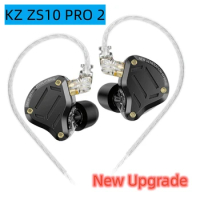 KZ ZS10 Pro 2 New upgrade In-Ear Earphone 4-Speed Switch Tuning HIFI Sound Quality Noise Cancelling Headset