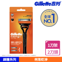 【Gillette 吉列】鋒隱系列手動刮鬍刀-1刀架2刀頭 (俐落乾淨 持久如新)