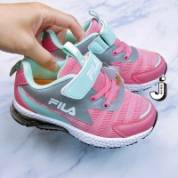 【FILA】FILA KIDS 中童反光氣墊運動鞋-薄荷草莓(2-J827X-531)