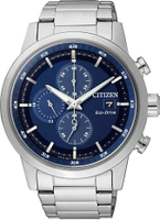 CITIZEN 星辰錶 急速豪傑光動能計時腕錶(CA0610-52L)-43mm-藍面鋼帶【刷卡回饋 分期0利率】【APP下單4%點數回饋】