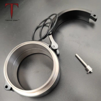 titanium flange 3.5" Vanjen 88.9mm 89mm clamp set Hd V-band Wiggins