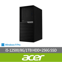 【Acer 宏碁】i5六核商用電腦(Veriton K4690G/i5-12500/8G/1TB HDD+256G SSD/W11P)
