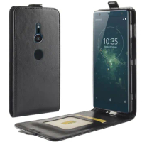 Brand gligle up and down open protective case cover for Sony Xperia XZ2 case PU leather case shell