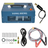 YONGHENG 4500Psi 300Bar PCP Air Compressor Built-in 12V Power Adapter Compressor with Auto Stop for Scuba Diving Tank PCP Rifle
