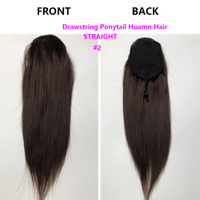 Real hair wig STRAIGHT P4/27Drawstring Ponytail Huamn Hair ponytail