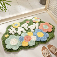 2026 Bathroom Mat Home Absorbent Imitation Cashmere Mat Home Bathroom Entrance Mat Fresh and Durable