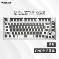 Mixakye K75 81 Keys Aluminum Keyboard Kit Bluetooth Wired Barebones Gasket Rgb Backlight Hot Swap Keyboard Accessory For Pc