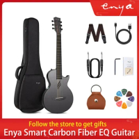 Enya NOVA GO SP1 Electric Guitar Smart Carbon Fiber Acoustic 35 Inch with Pickup, Case, Strap, Cable