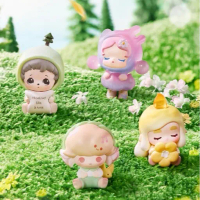 going outing with me mini figures hand in hand collectible small bean collection figure di moo minit