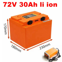 72v 30ah lithium battery 72v 30ah li ion battery Vehicles for electric bike 3000w Golf Cart 5000w tricycle scooters + charger