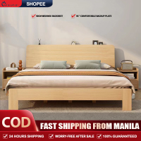 36-70 INCH Solid Wood Bed Frame Queen Size Family Single Double Bed 2M Long Bedroom Furniture Bed