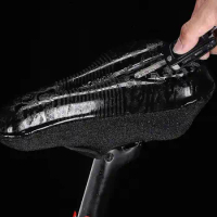 Cycling Cushion PU Leather Bicycle Parts Silicone Cycling Seat Cover Bike Cushion Cover Bike Seat Cover Bicycle Saddle Cover
