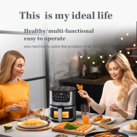 2025 Air Fryer Household Multifunctional Visual Stainless Steel Fryer Automatic Electric Oven Large 