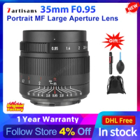 7artisans 35mm F0.95 Portrait MF Large Aperture Lens for Sony E A6600 Fuji FX Canon EF-M M6 Nikon Z Z9 M4/3 Mount DC-S1