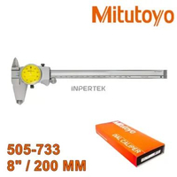 Vernier Dial Caliper 200 mm MITUTOYO 505-733 0.01 Sigmat 8 Inch Jangka Sorong 0-200mm