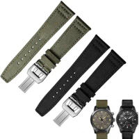 20mm 21mm 22mm Nylon Canvas Fabric Watch Band for Iwc Pilot Spitfire Timezone Top Gun Strap Folding Clasp Belts Wristwatch Strap