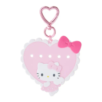 【小禮堂】Hello Kitty 文字拼圖造型鑰匙圈 - 愛心款(平輸品)