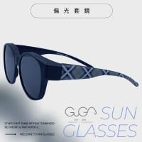 GUGA 偏光套鏡 時尚經典格紋款 防止眩光遮光抗UV(有無配戴眼鏡皆可配戴)