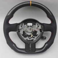 Replacement Real Carbon Fiber Steering Wheel with Leather for Subaru BRZ Toyota 86