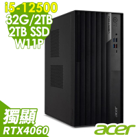 Acer Veriton VM4690G 雙碟商用電腦(i5-12500/32G/2TB+2TB SSD/RTX4060_8G/500W/W11P)