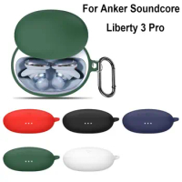 Anti-drop Earbuds Protective Case Washable Dustproof Wireless Earphone Shell Soild Color for Anker Soundcore Liberty 3 Pro
