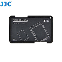 JJC超薄名片型記憶卡收納盒MCH-SDMSD6(適2張SD卡和4張Micro SD卡,共6張卡)