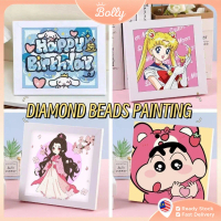 20*20cm DIY Diamond Beads Painting/ Lukisan Manik Berlian/ Diamond Beads Painting Full Round/ Square