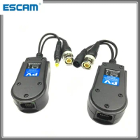 For HD CVI/AHD/TVI Twisted BNC CCTV Passive Transceivers Cat5 CCTV UTP Video Balun IPC For 2MP 3MP 4MP ESCAM 230PV 200M Range