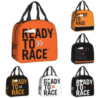 Ready To Race Car Motorcycle Lunch Bag Men Women Cooler Thermal Insulated Lunch Boxes for Kids School Children
