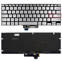 UK Backlit Keyboard For ASUS ZenBook 14 UM431 UM431DA UX431 UX431DA Silver