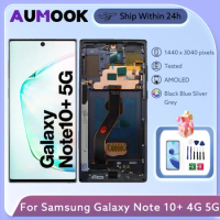 AMOLED LCD Display For Samsung Galaxy Note10+ 4G 5G Touch Screen Digitizer Assembly For Galaxy Note 10 Plus Note 10+ Note10 Pro